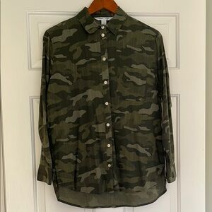 Old Navy Green Camo Button Down Shirt